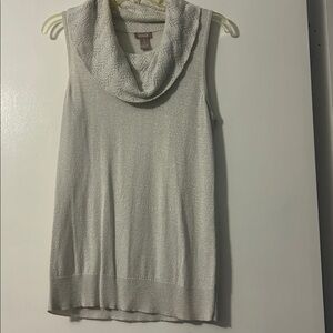 Chico's Metallic Knit Top with matching cardigan